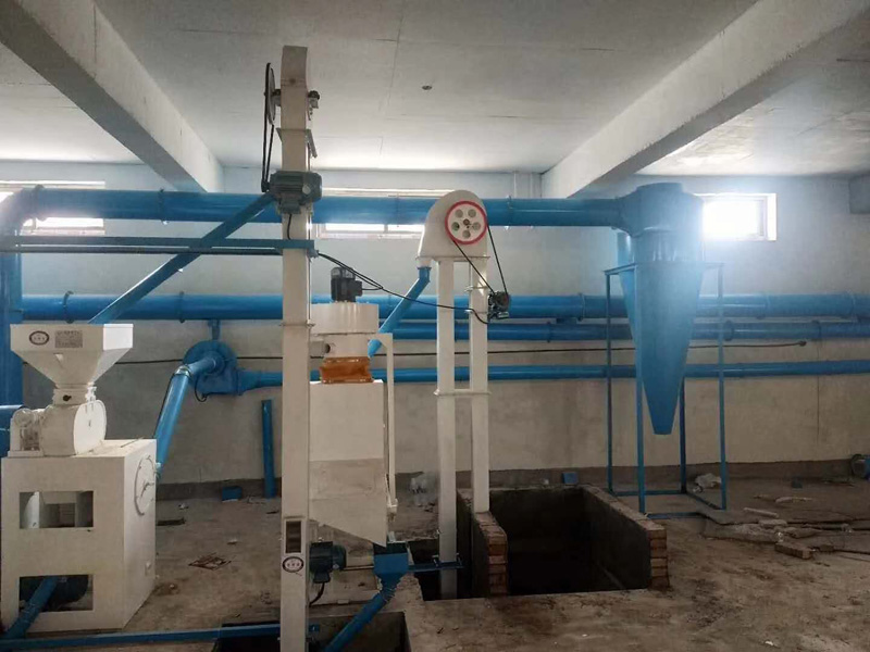 山西臨縣NZJ18型小米成套加工設備安裝調試完畢